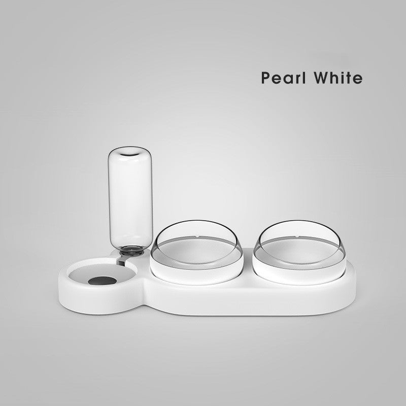 Cat Dog Feeder Bowl With Fountain Stand