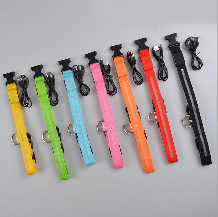 LED Dog Collar Glow in Dark Adjustable