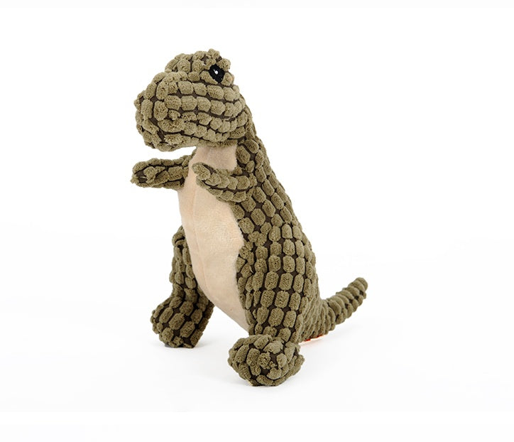 Plush Dinosaur Dog Toy Chew Squeaker
