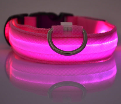 LED Dog Collar Glow in Dark Adjustable