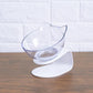 Inclined Transparent Cat Food Bowl