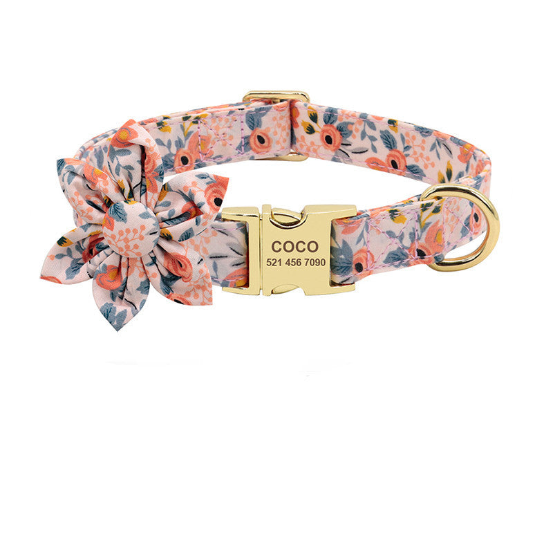 Printed Dog Collar Custom ID Tag Nylon