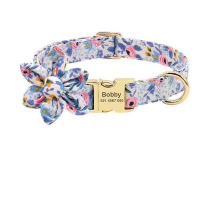 Printed Dog Collar Custom ID Tag Nylon