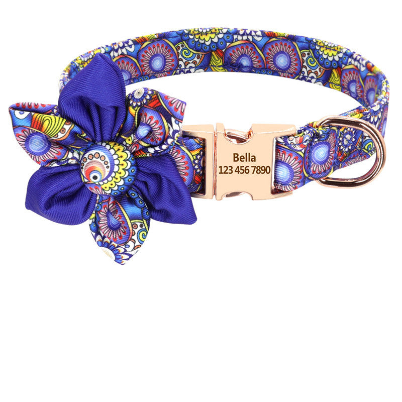Printed Dog Collar Custom ID Tag Nylon