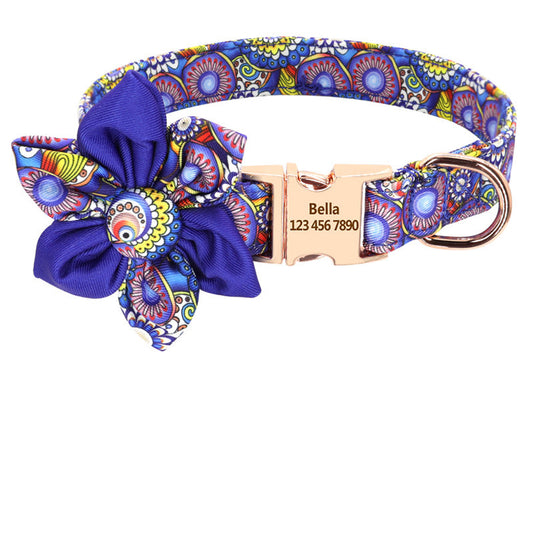 Printed Dog Collar Custom ID Tag Nylon