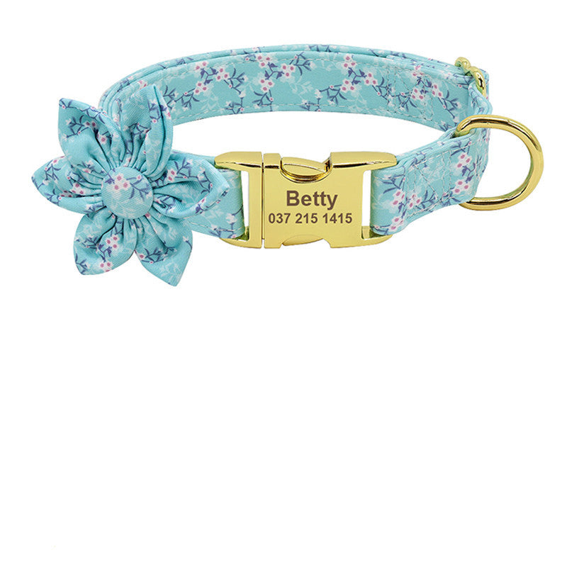 Printed Dog Collar Custom ID Tag Nylon