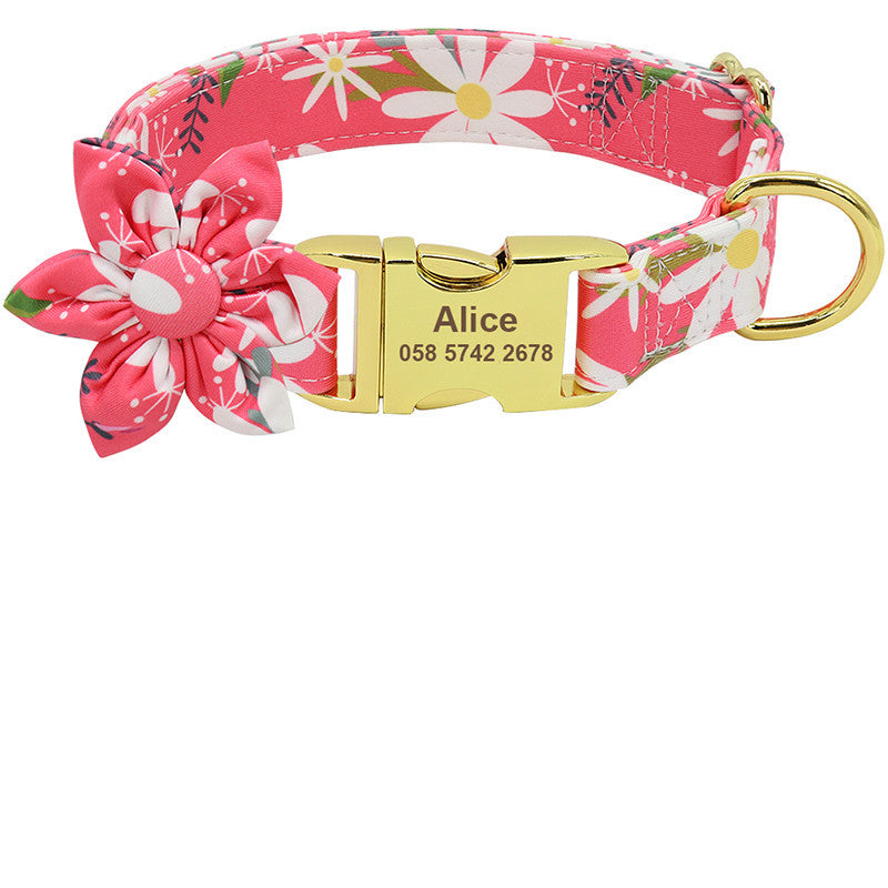 Printed Dog Collar Custom ID Tag Nylon