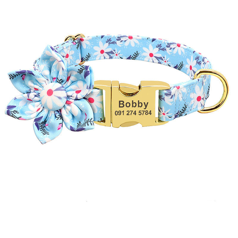 Printed Dog Collar Custom ID Tag Nylon