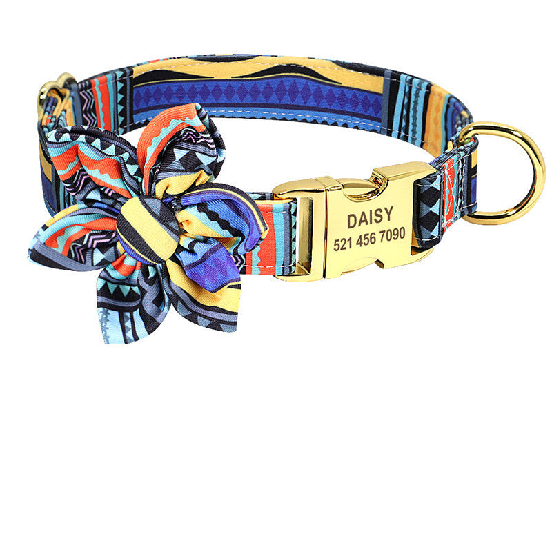 Printed Dog Collar Custom ID Tag Nylon