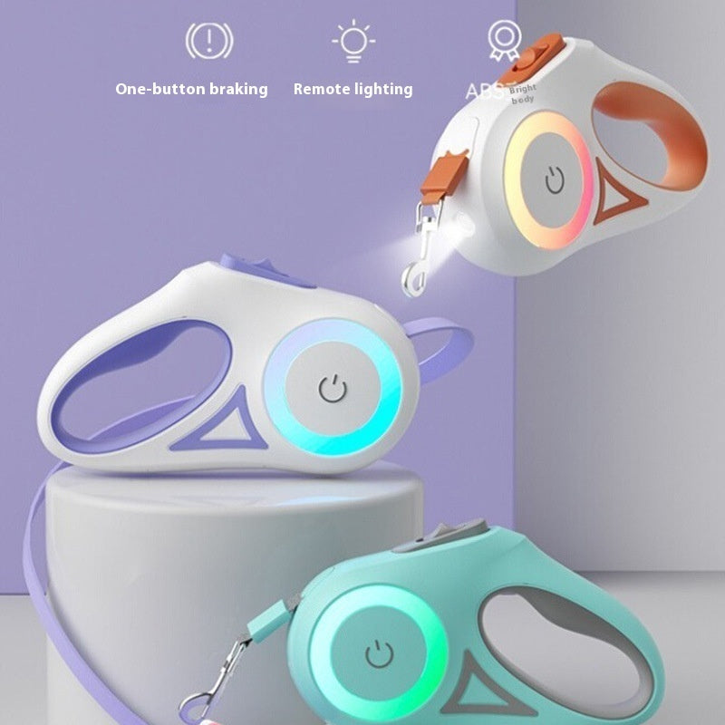 Retractable Dog Leash With Collar Spotlight