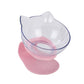 Inclined Transparent Cat Food Bowl