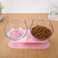 Inclined Transparent Cat Food Bowl