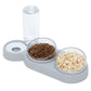 Cat Dog Feeder Bowl With Fountain Stand