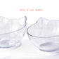 Inclined Transparent Cat Food Bowl