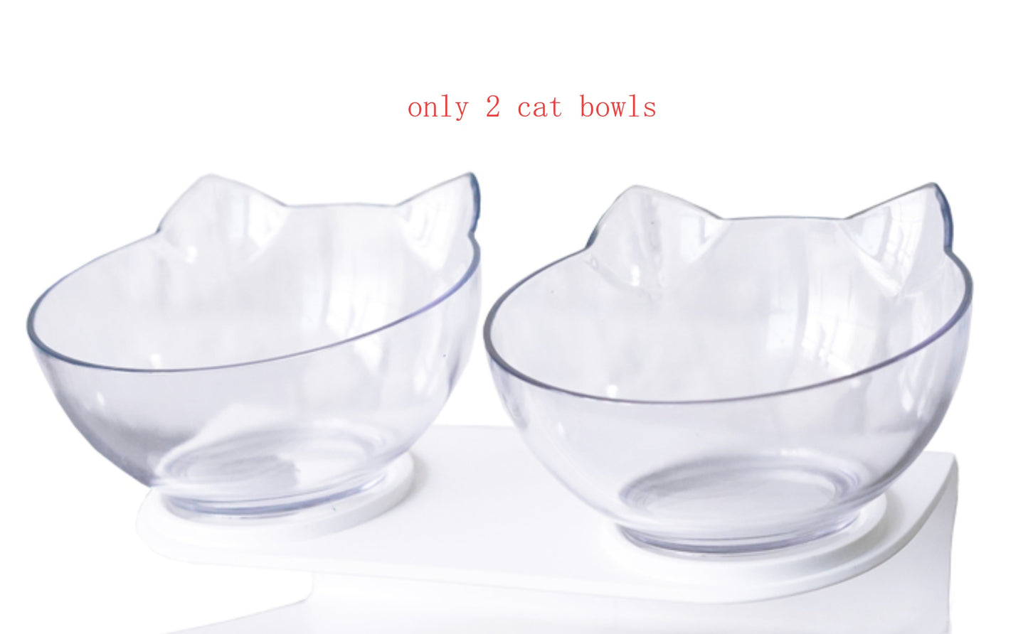 Inclined Transparent Cat Food Bowl
