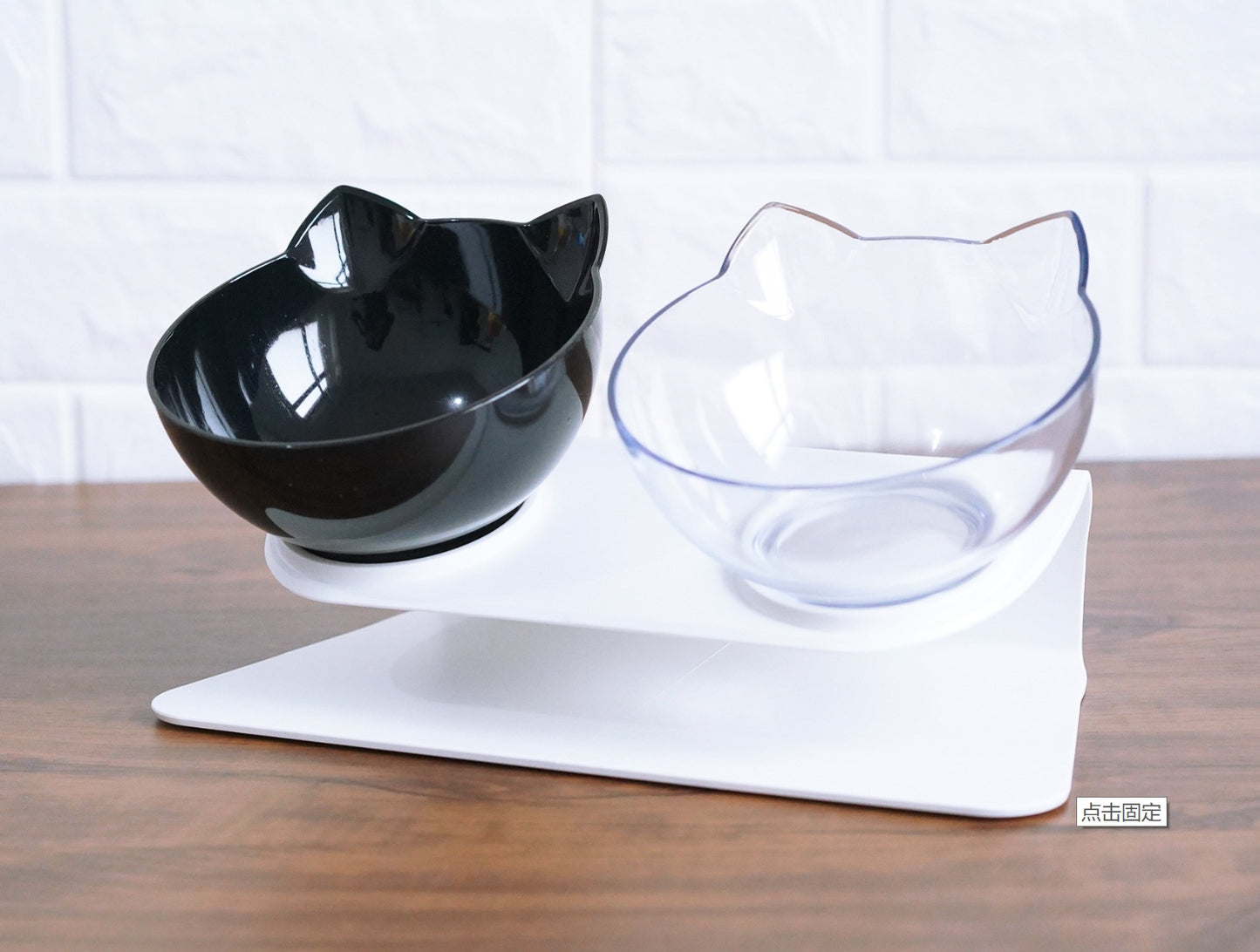 Inclined Transparent Cat Food Bowl