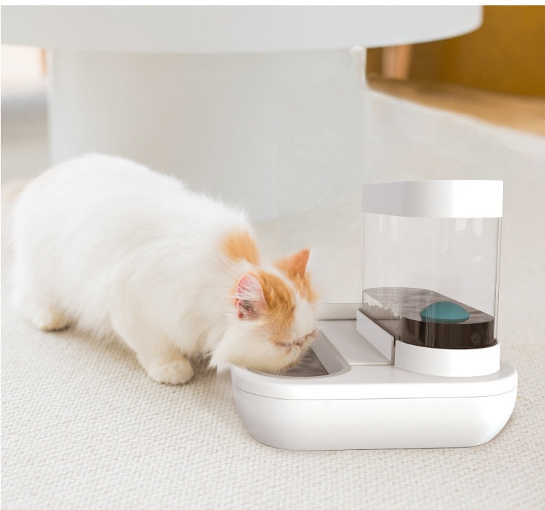 Cat Dog Bowl Feeder With Fountain 1.5L