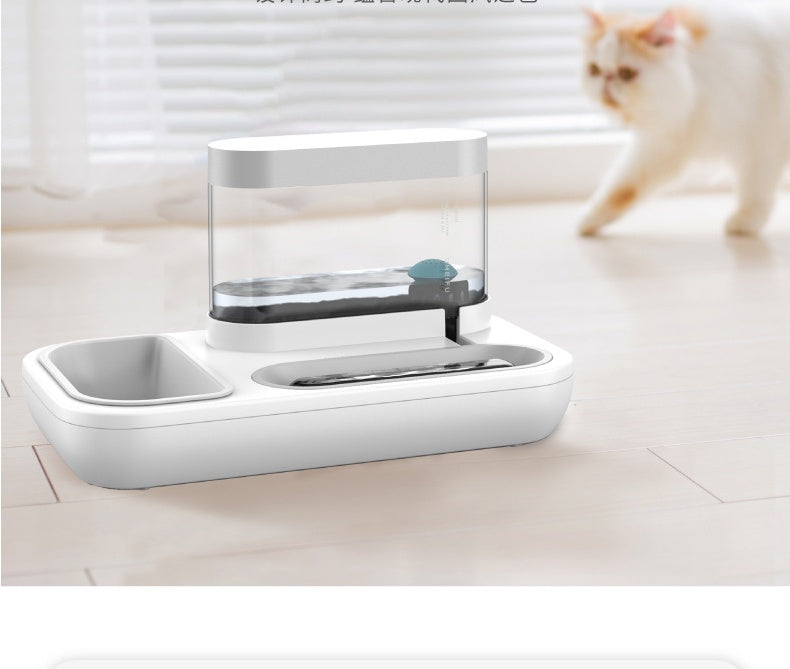 Cat Dog Bowl Feeder With Fountain 1.5L