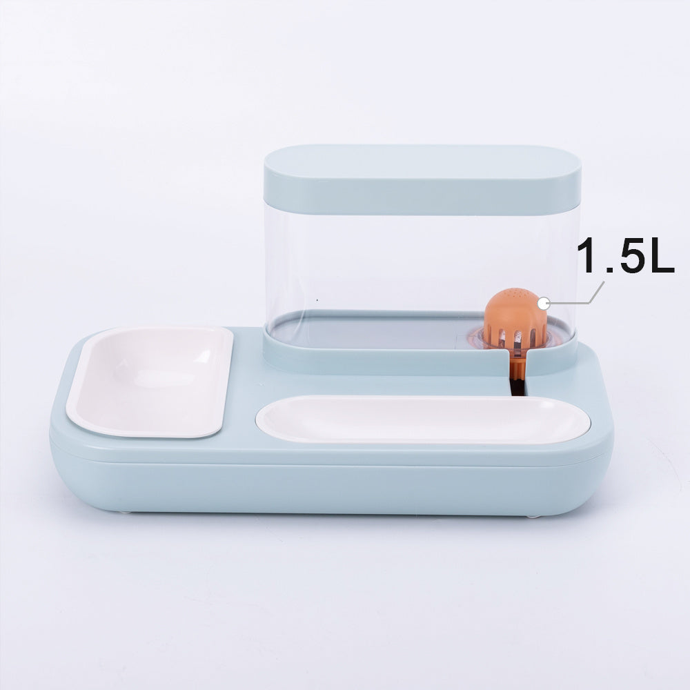 Cat Dog Bowl Feeder With Fountain 1.5L