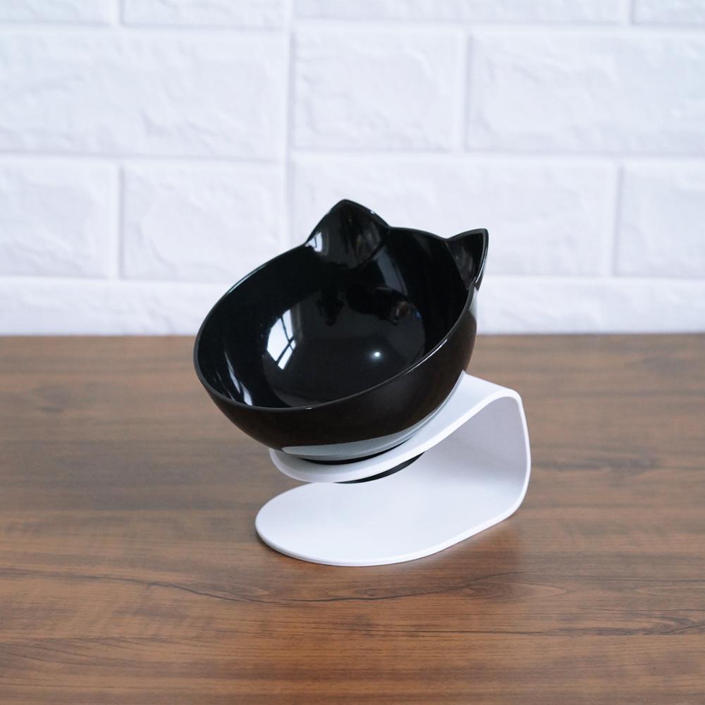 Inclined Transparent Cat Food Bowl