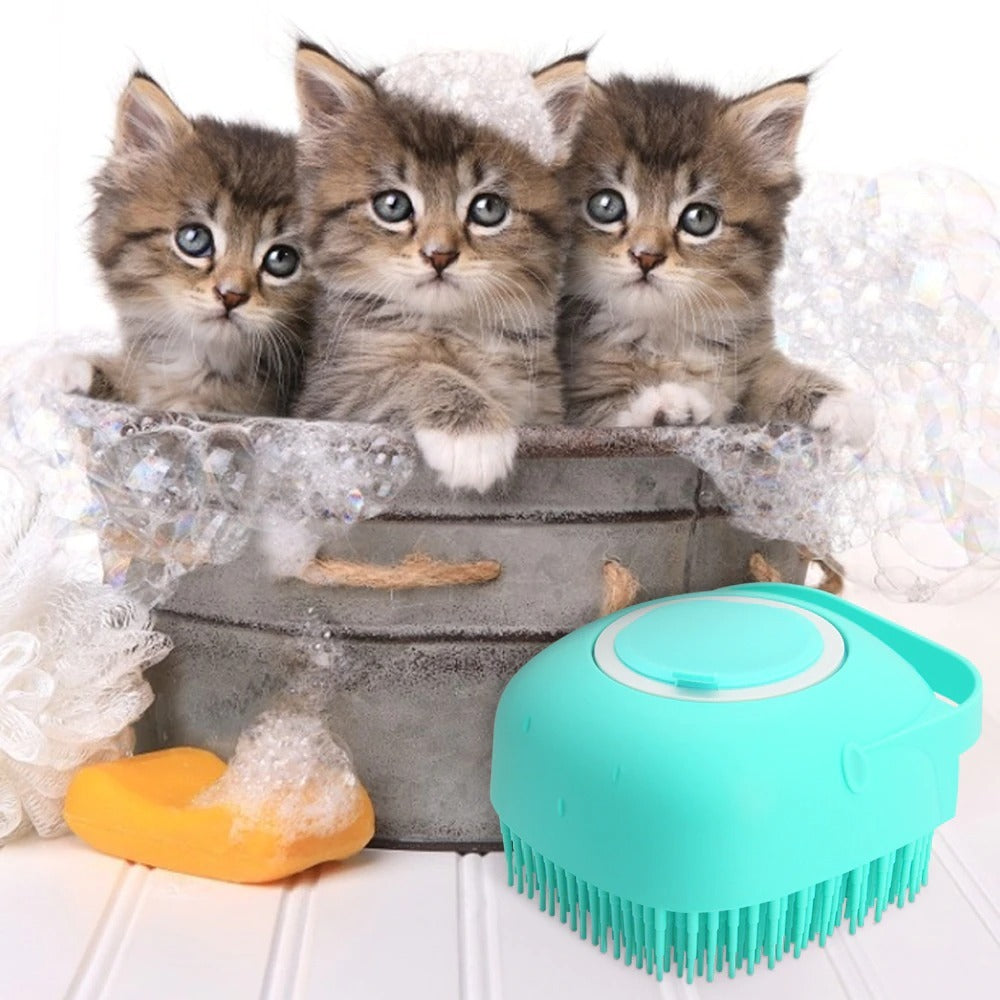 Silicone Pet Bath Brush Massage Groomer
