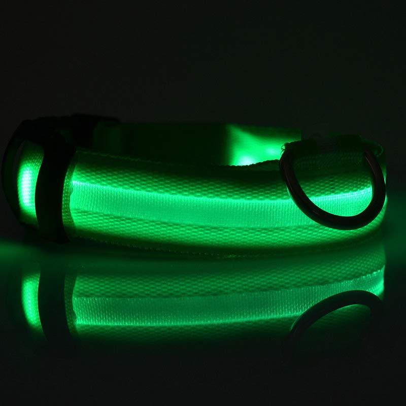 LED Dog Collar Glow in Dark Adjustable