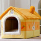 Foldable Pet House Warm Cave Bed