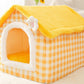 Foldable Pet House Warm Cave Bed