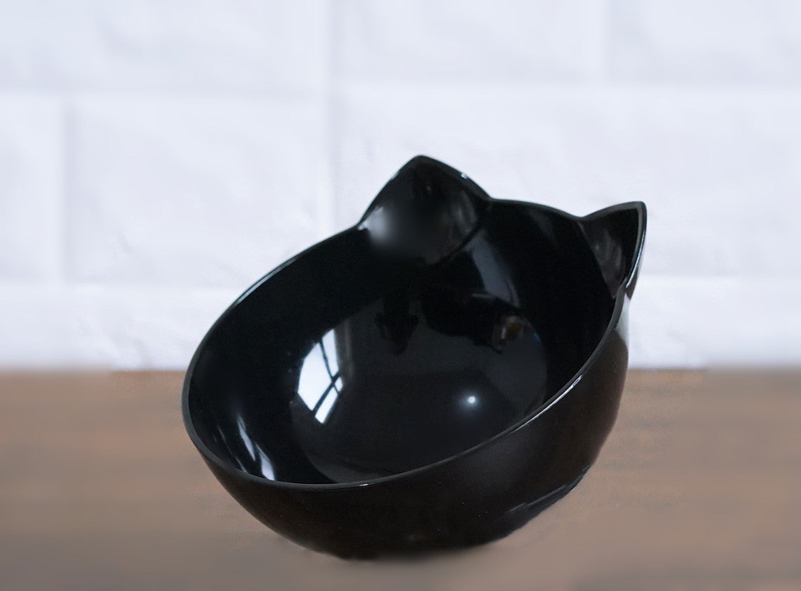 Inclined Transparent Cat Food Bowl