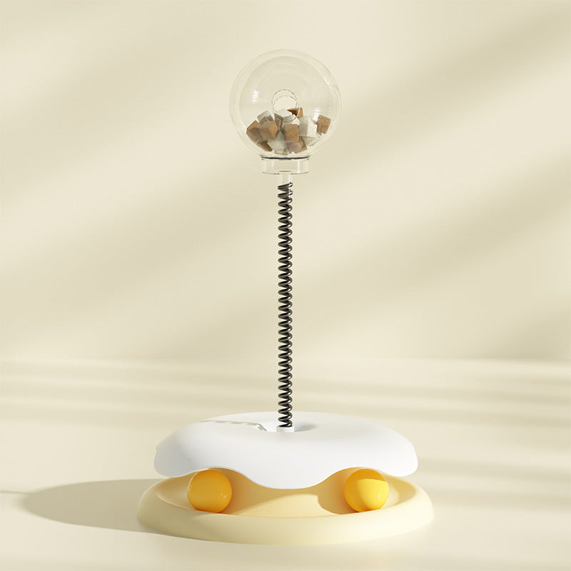 2-in-1 Cat Toy Food Dispenser Turntable