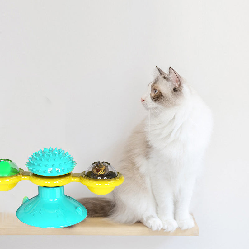 Cat Windmill Toy Scratcher Teething Aid