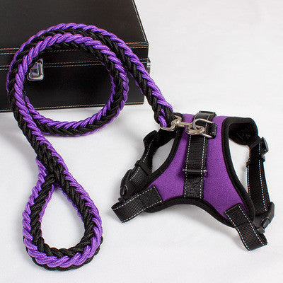 Nylon Dog Harness Padded Reflective Vest