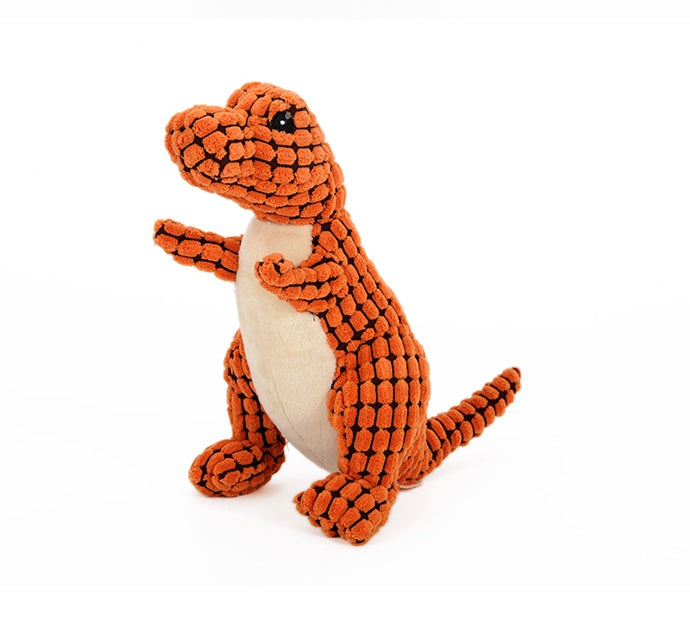 Plush Dinosaur Dog Toy Chew Squeaker