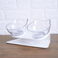 Inclined Transparent Cat Food Bowl