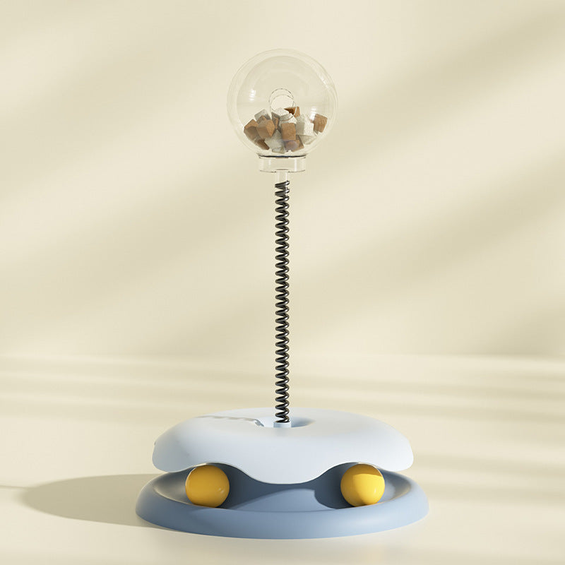 2-in-1 Cat Toy Food Dispenser Turntable