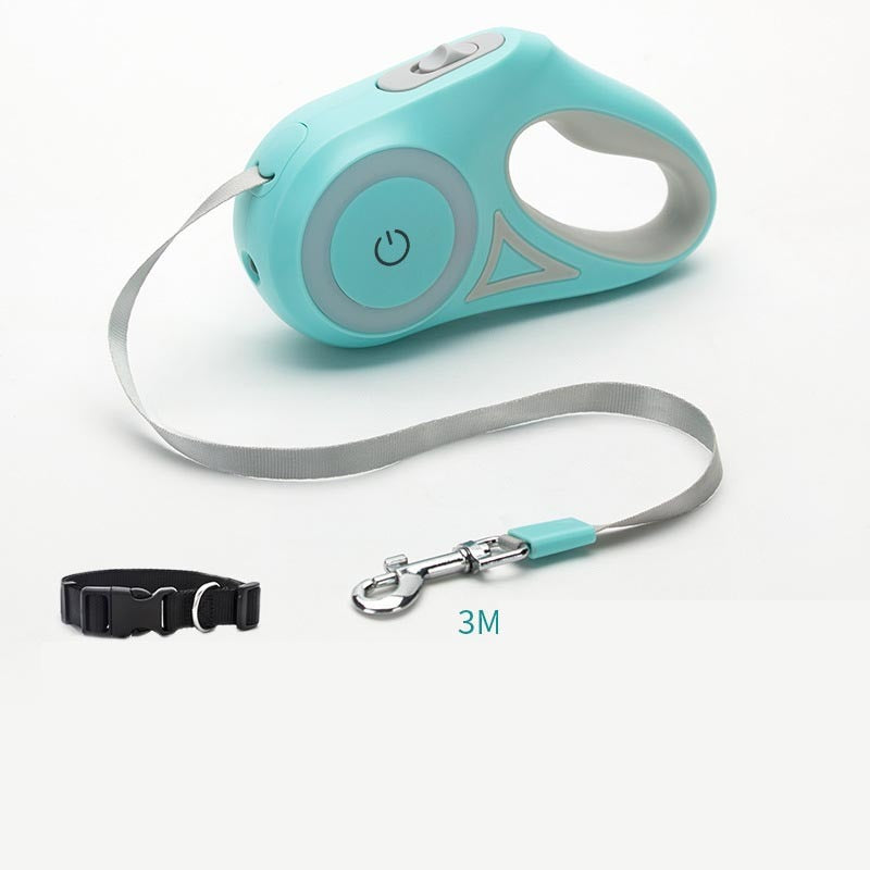 Retractable Dog Leash With Collar Spotlight