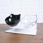 Inclined Transparent Cat Food Bowl