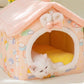 Foldable Pet House Warm Cave Bed