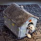 Foldable Pet House Warm Cave Bed