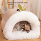 Portable Pet Nest Warm Long Fur Cat