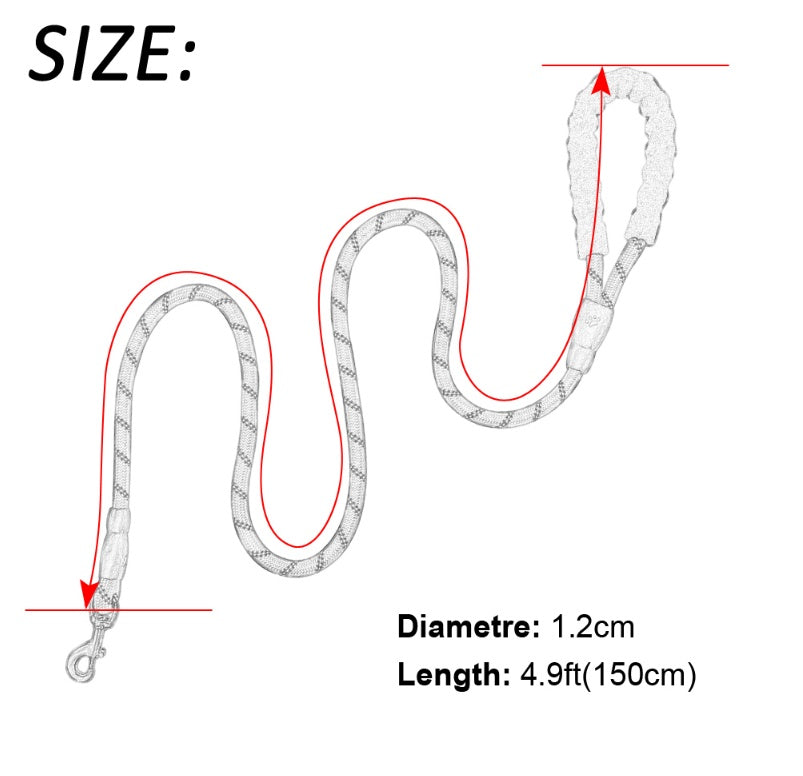 Reflective Nylon Dog Leash Training Rope