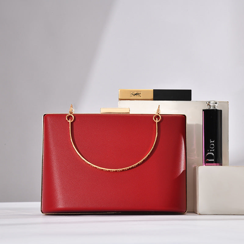 Solid Color European And American Style Simple Double Ring Bag