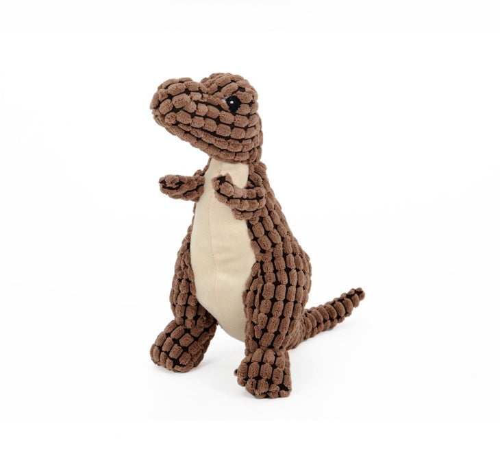 Plush Dinosaur Dog Toy Chew Squeaker