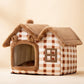 Foldable Pet House Warm Cave Bed