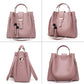 Women 3Pcs Or Set Handbags PU Leather Shoulder Bags Casual Tote Bag Tassel Metal Handle Designer Composite Bags
