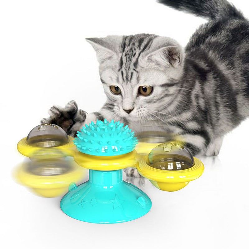 Cat Windmill Toy Scratcher Teething Aid