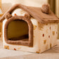 Foldable Pet House Warm Cave Bed