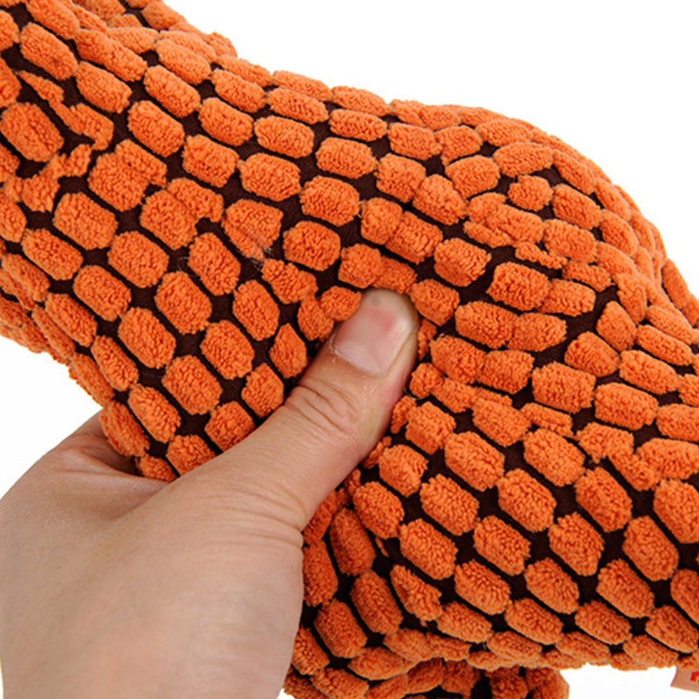 Plush Dinosaur Dog Toy Chew Squeaker