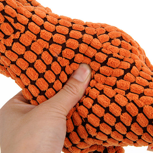 Plush Dinosaur Dog Toy Chew Squeaker
