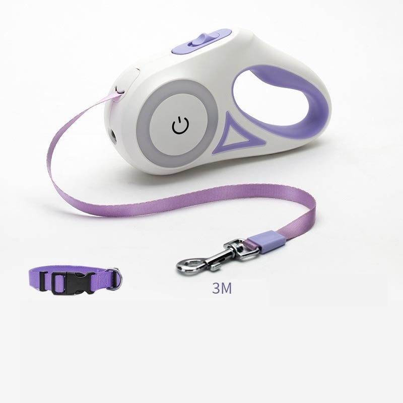 Retractable Dog Leash With Collar Spotlight